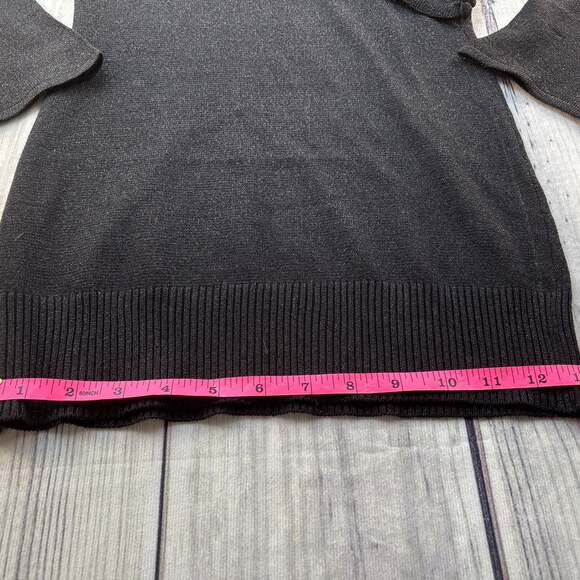 Arden B Sweater Dress Size S Black Cowl Neck Long Bell Sleeves Y2K - Picture 7 of 9